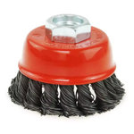 DEDRA F37-100 100mm M14 End Wire Brush, bolted steel disc for a grinder