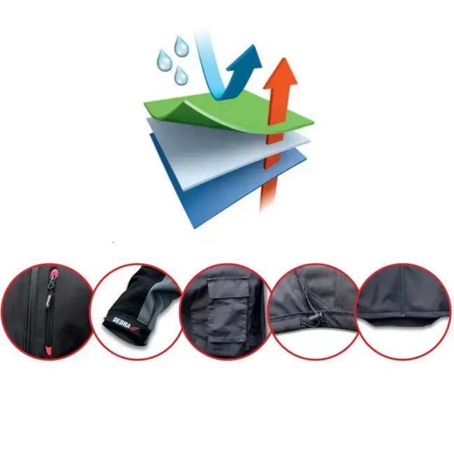 SOFTSHELL JACKET DEDRA BH6KS-L SIZE L, 96% POLYESTER + 4% ELASTANE