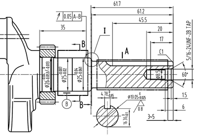 Engine Rato R180 horizontal shaft 19.05 mm / 61 mm R180
