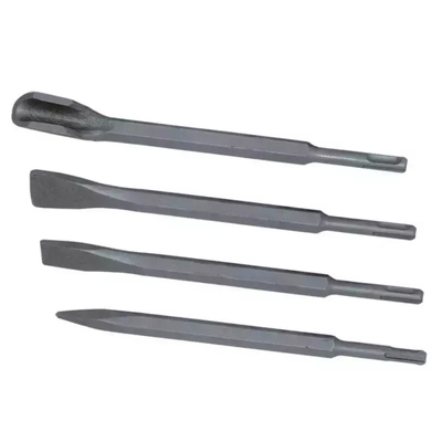 DEDRA 0708 Komplet 4 dłut SDS+ 250 mm do muru i betonu, płaskie, szpicak