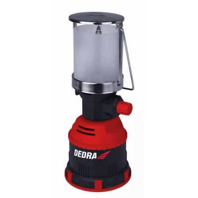 DEDRA 31A005 Lampa turystyczna gazowa z zapłonem PIEZO 80W, latarnia kempingowa biwakowa
