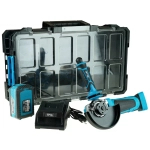 DEDRA SAS+ALL TOOL KIT, ANGLE GRINDER DED7050, 4AH BATTERY DED7034, CHARGER DED7038, SPONGE BOX N0303G