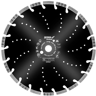 LASER ASPHALT DISC 350X25.4MM #DED8837 DEDRA
