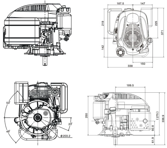 LONCIN LC1P65FE-C PETROLOVÝ MOTOR PRO SEKAČKY 3,3 HP 139 cm3 VERTIKÁLNÍ VENTILOVÁ HŘÍDEL 22x80mm MOTOR HONDA , VANGUARD , B&S , BRIGGS& STRATTON, KOHLER, KAWASAKI
