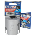 DEDRA 08X064 64 mm 5/8'' TCT Carbide-Tipped Universal Hole Saw for Wood, Metal, and PVC