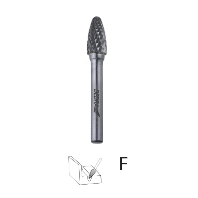 DEDRA 07F502 Frezy trzpieniowe do metalu 6 szt. 6 mm, węglik wolframu, pilniki obrotowe