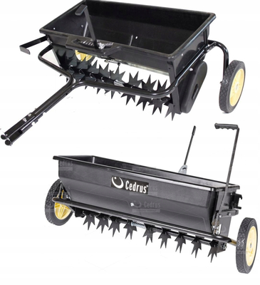 CEDRUS SP31509 AERATOR AREATOR SEED PLACER FOR GARDEN TRAILER FERTILIZER 2in1 - Kapacita. 43.5 l / 81 cm 