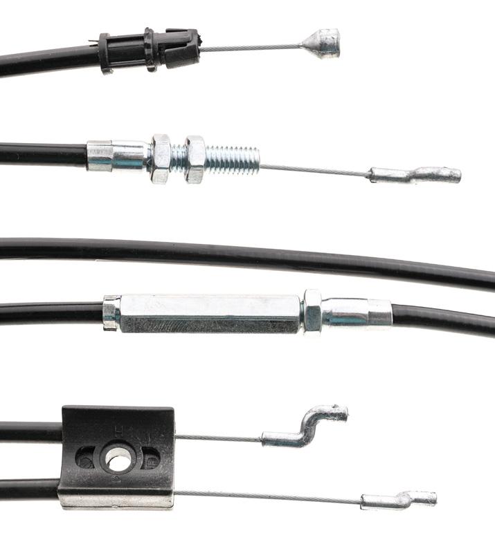 Linka hamulca i napędu NAC 470012 – zbliżenie końcówek i pancerza