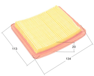 Loncin air filter carton rectangle LC1P65F 1P70F ORIGINAL PART 180130178-0001