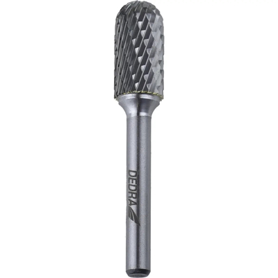 DEDRA DED7948 frez trzpieniowy walcowy zaokrąglony C10x20mm 6mm, pilnik obrotowy do metalu węglikowy