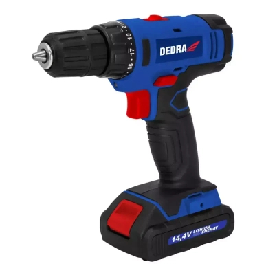 DRILL, SCREWDRIVER DEDRA DED7878B 14.4V, 2X1.5AH LI-ION, CHUCK 0.8-10MM, 2 GEARS, 26NM, 21+1 TORQUE SETTINGS, LED