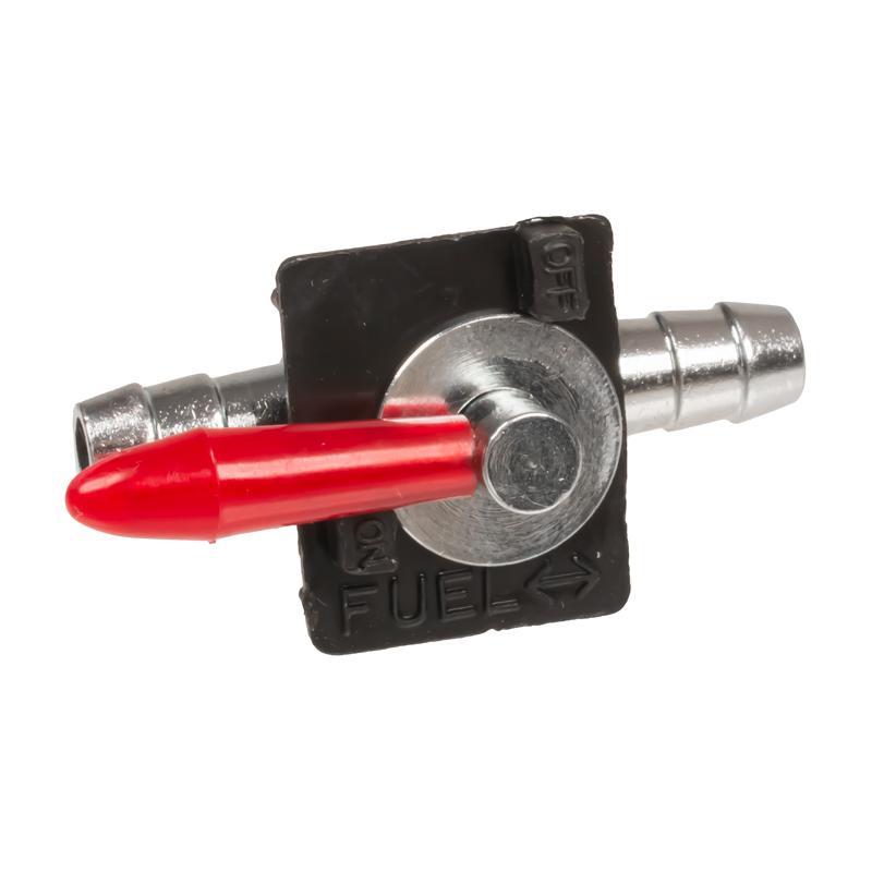 Zawór paliwa metalowy uniwersalny 8mm 4200399 - widok od góry z dźwignią