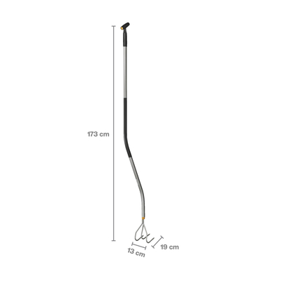 Fiskars Ergonomic 1076978 kultywator z wygiętym trzonkiem do spulchniania gleby