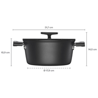 Garnek FISKARS Hard Face 3,5 l 1052227 z powłoką nieprzywierającą i pokrywką