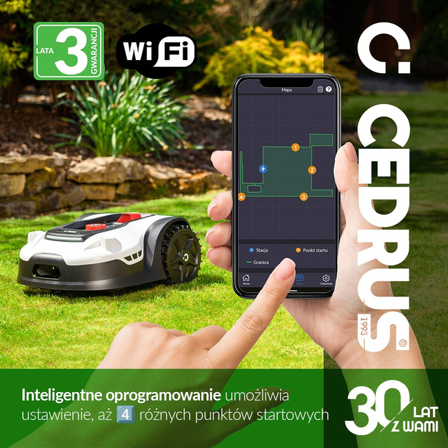 CEDRUS M5 ROBOT KOSZĄCY KOSIARKA AUTOMATYCZNA DO TRAWY C-MOW 500m2 - OFICJALNY DYSTRYBUTOR - AUTORYZOWANY DEALER CEDRUS