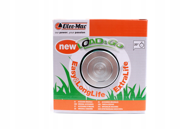 OLEO-MAC LOAD&GO 130mm x 3mm EXTRALIFE M10x1.25 LHF BLADING HEAD s kovovým knoflíkem EFCO 63129015 - OFICIÁLNÍ DISTRIBUTOR - AUTORIZOVANÝ PRODEJCE OLEO MAC