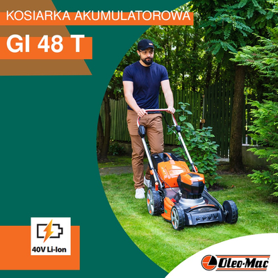 OLEO-MAC GI 48 T LI-ION MOTORIZED ACUTABLE GRASS MOWER Set 54119001S3-5 - OFFICIAL DISTRIBUTOR - AUTHORIZED DEALER OLEO-MAC