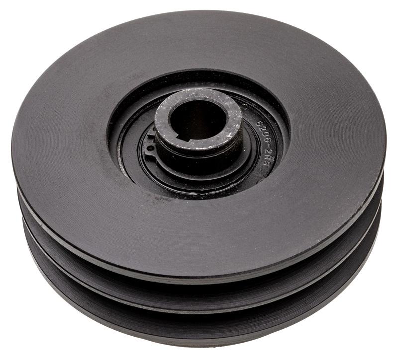 Sprzęgło zagęszczarki 2 paski 13 mm, Ø128 mm – widok od strony wału 19 mm