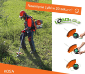 OLEO-MAC LOAD&GO 130mm x 3mm EXTRALIFE M10x1.25 LHF BLADING HEAD s kovovým knoflíkem EFCO 63129015 - OFICIÁLNÍ DISTRIBUTOR - AUTORIZOVANÝ PRODEJCE OLEO MAC