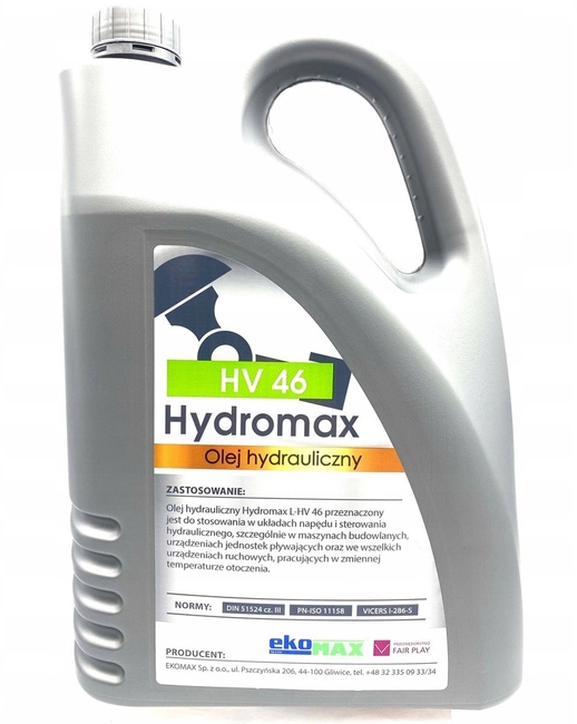 CEDRUS EKOMAX HYDRAULIC HYDRAULIC LIQUID HV46 5 LITRŮ PRO HYDRAULICKÉ STROJE A SYSTÉMY PRO STROJE NA OBKLADOVÁNÍ atd. 050006 - EWIMAX - OFICIÁLNÍ DISTRIBUTOR - AUTORIZOVANÝ DEALER CEDRUS