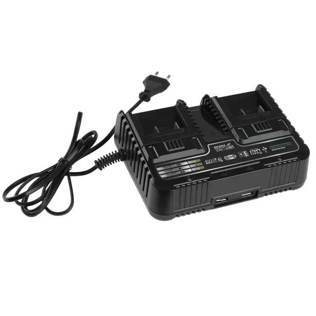 CHARGER FOR TWO BATTERIES, DEDRA SAS+ALL POWER SUPPLY DED7038V FITS DED7032, DED7034, DED7035, DED6936, DED6937