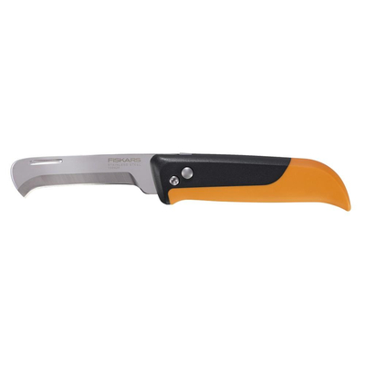 Fiskars Nóż składany X-series K80 1062819 – nóż ogrodniczy ze stali nierdzewnej