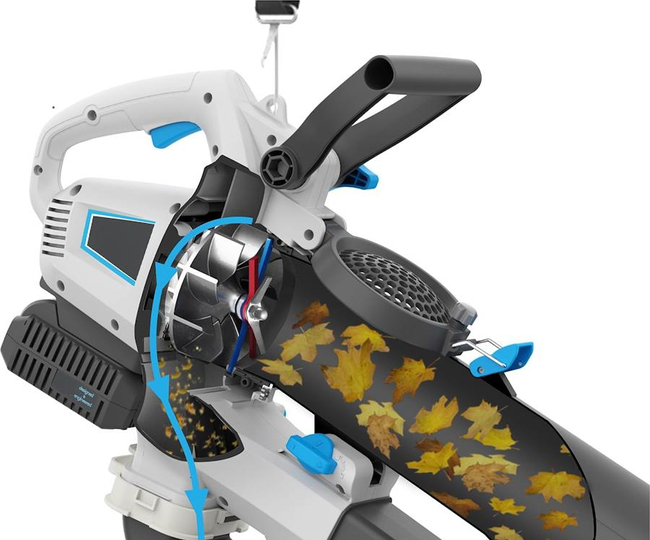 LI-ION CORDLESS BLOWER WITH VACUUM CLEANER FUNCTION