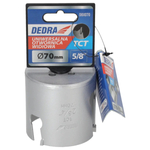 DEDRA 08X070 Vrták TCT 70 mm 5/8'' s karbidovými zuby, univerzální korunový vrták do dřeva, kovu a PVC