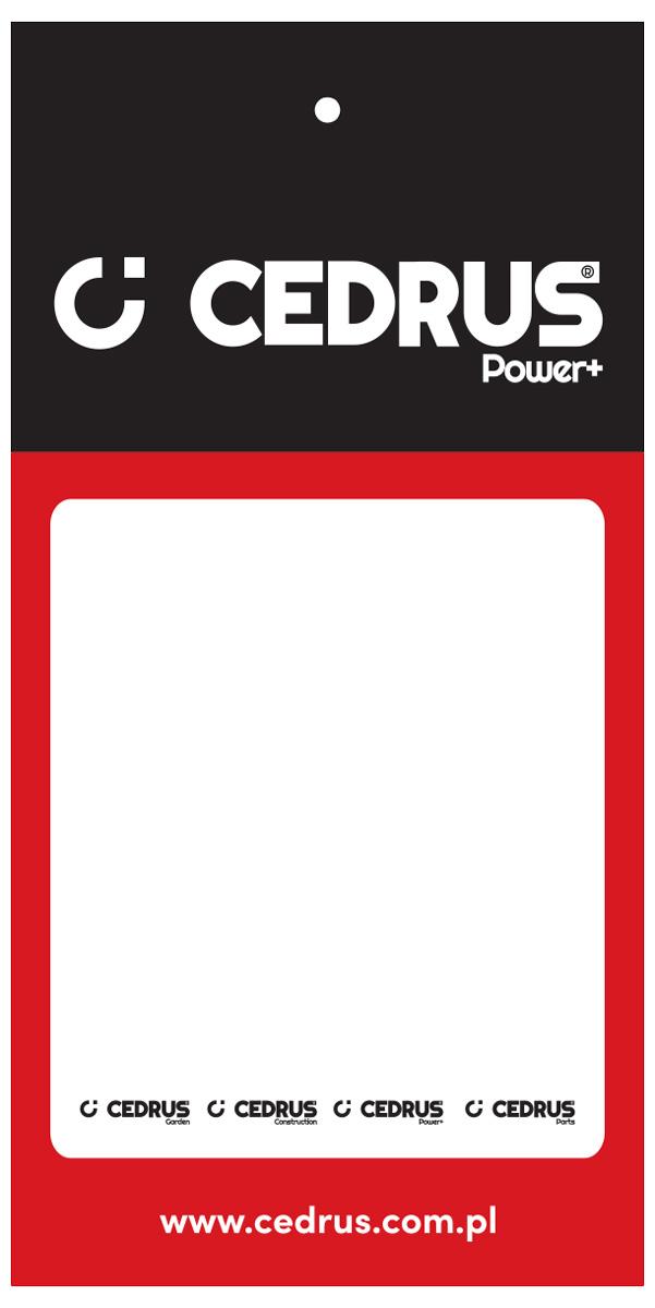 Zawieszka towarowa Cedrus Garden REKL00237 – wygląd