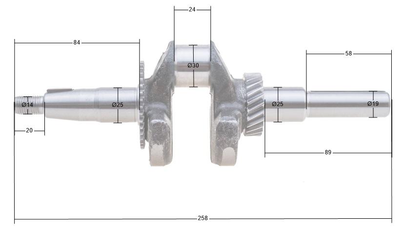 Wał korbowy Loncin G200F CZĘŚĆ ORYGINALNA 130290049-0001