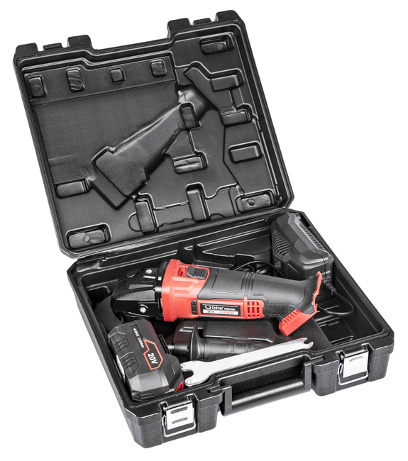 CEDRUS POWER+ AG125Li-SET angle grinder with battery and charger in case POWER+ 20V - OFFICIAL DISTRIBUTOR - AUTHORIZED DEALER CEDRUS