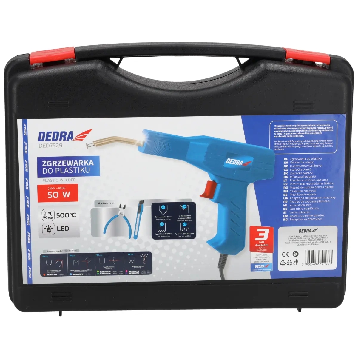 Walizka zgrzewarki do plastiku 50W DEDRA DED7529