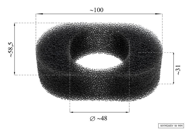 Robin EX17/EX21 wet air filter KN19