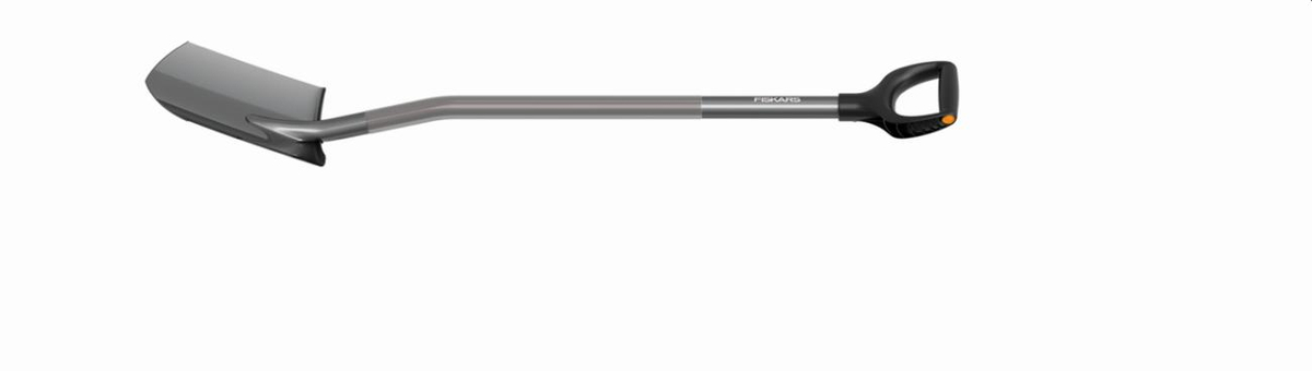 FISKARS Ergonomic 1025374 szpadel ostry szary 125 cm – łopata ogrodowa
