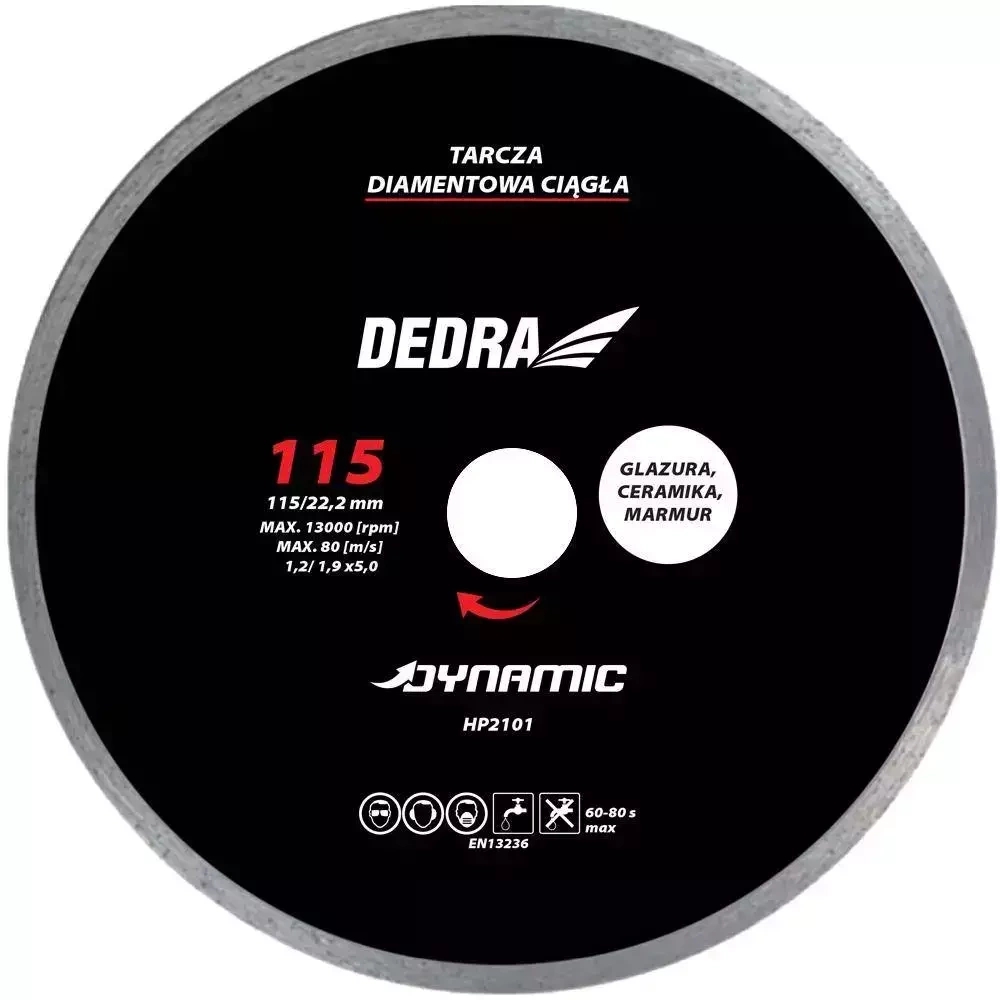 DEDRA Dynamic HP2106 diamantový kotouč 230 × 22,2 mm na obklady, kameninovou dlažbu, klinker, keramiku a mramor