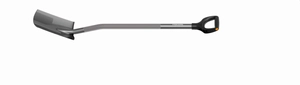 FISKARS Ergonomic 1025375 szpadel prosty szary 1067512 – łopata ogrodowa