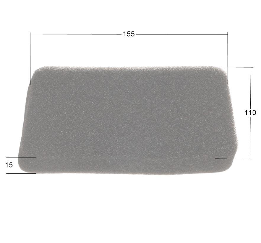 Filtr powietrza Loncin wstępny LC6500D-AS LC8000D-AS - wymiary 155 x 110 x 15 mm