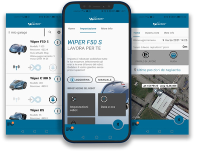 WIPER ECOROBOT IKE S AUTOMATICKÝ ŽACÍ ROBOT 1000m2 GSM, GPS 20-5420-10 - Oficialní distributor - autorizovaný prodejce WIPER