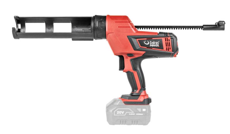 Pistolet do silikonu Cedrus CEDSG45LI widok boczny