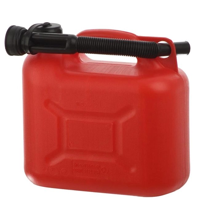 REXXON 5L CANISTER WITH FUNNEL BUBBLE TANK FUEL CONTAINER GASOLINE LIQUIDS CARNISTER WITH APPROVAL