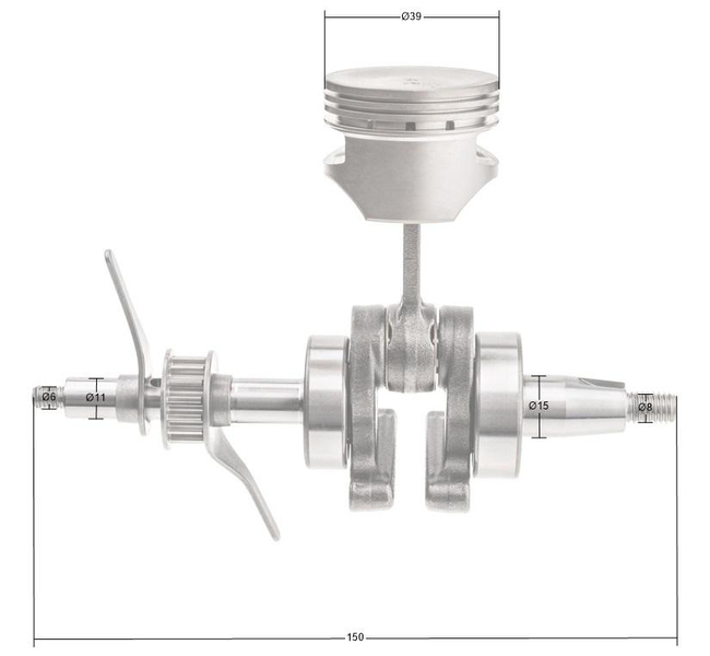 Kliková hřídel Honda GX35NT kpl 13310-Z0Z-000