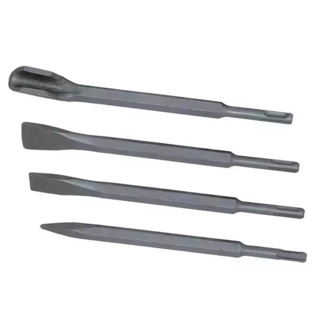 Set of 4pcs.masonry chisels for hammer drills.