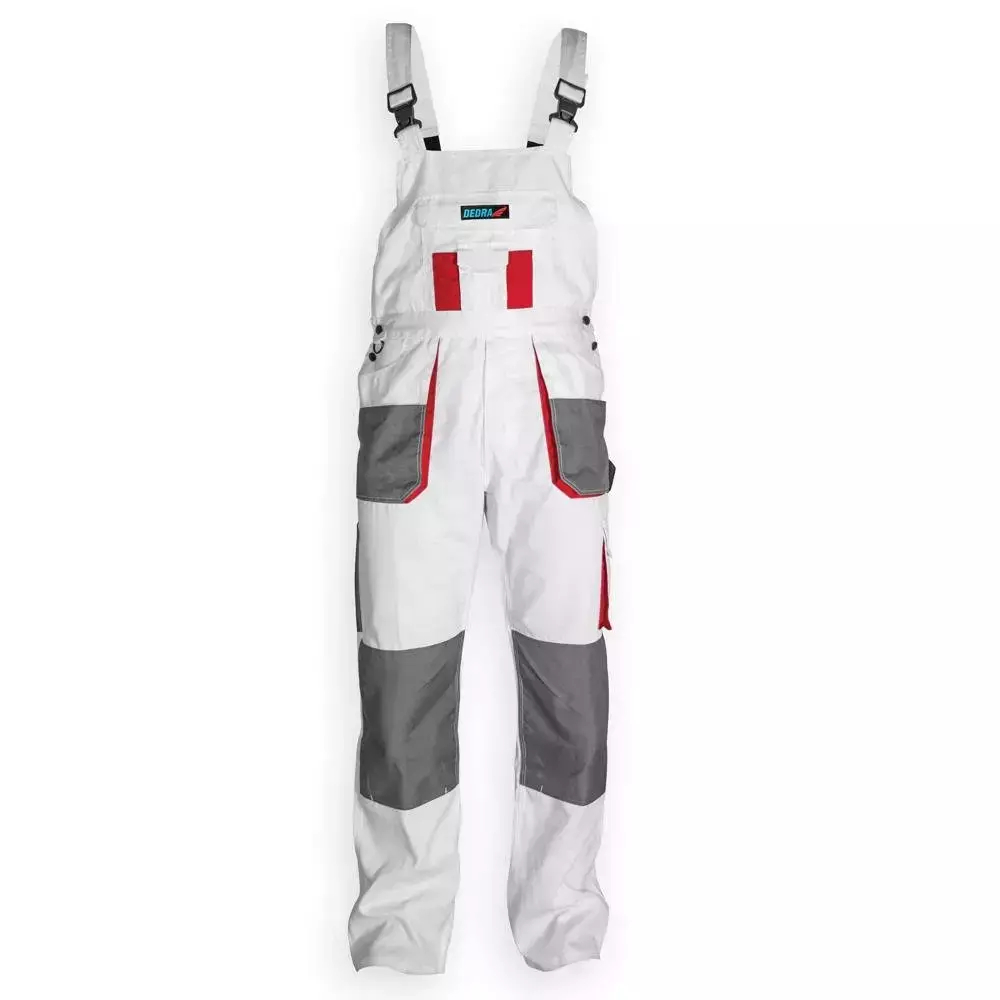 Spodnie ochronne ogrodniczki DEDRA BH4SO-XXL XXL/58, Białe, White Line 190G/M2