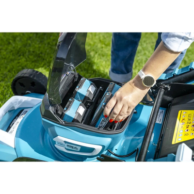 46cm cordless mower with drive, 2x18V