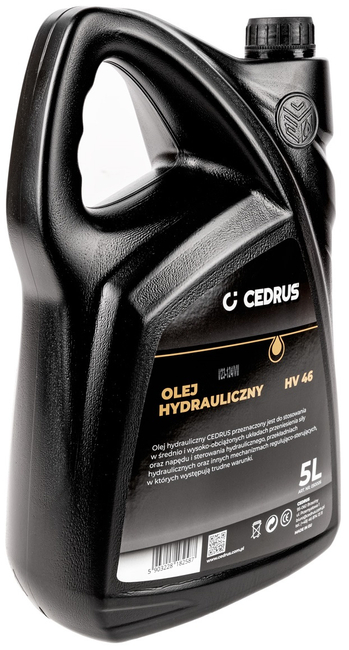 CEDRUS EKOMAX HYDRAULIC HYDRAULIC LIQUID HV46 5 LITRŮ PRO HYDRAULICKÉ STROJE A SYSTÉMY PRO STROJE NA OBKLADOVÁNÍ atd. 050006 - EWIMAX - OFICIÁLNÍ DISTRIBUTOR - AUTORIZOVANÝ DEALER CEDRUS