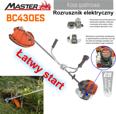 MASTERCUT BC430ES KOSA SPALINOWA Z ROZRUSZNIKIEM ELEKTRYCZNYM ESTART KOSA DO TRAWY WYKASZARKA PODKASZARKA PODCINARKA 2,2KM