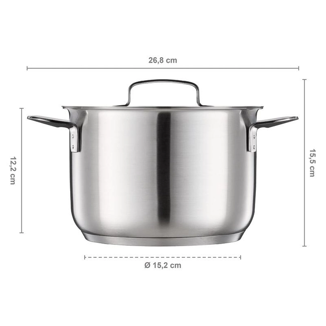 3 L All Steel pot with lid 1064751