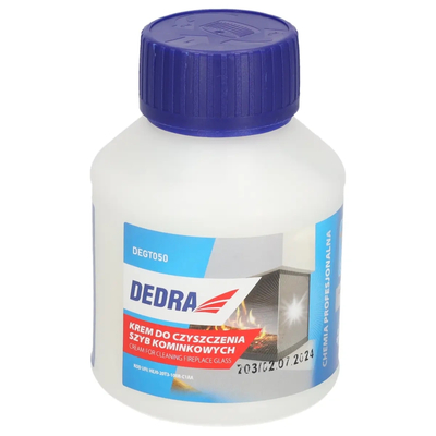 DEDRA DEGT050 Fireplace Glass Cleaner, 250 ml—for grills, soot, and grease