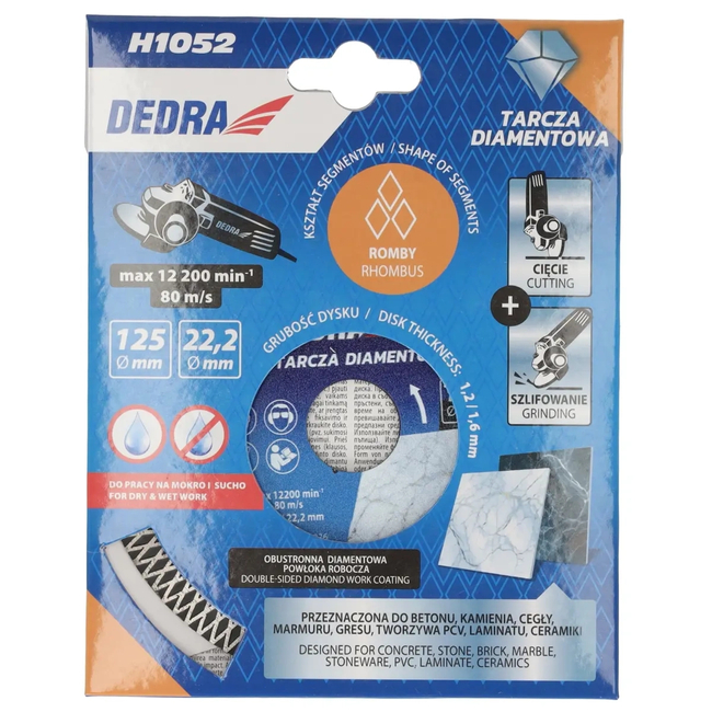 Diamond disc 125mm rhombuses