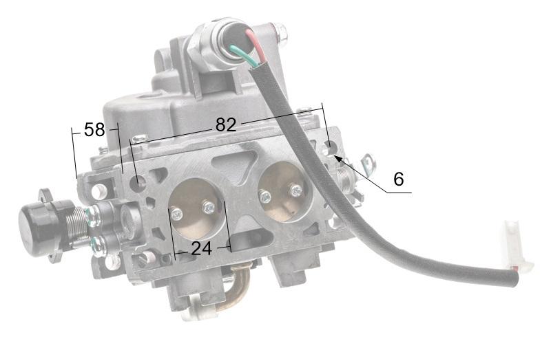 Gaźnik Loncin LC2P77F 170021421-0001 - wymiary i punkty montażowe